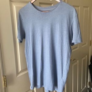 AllSaints baby blue distressed tee